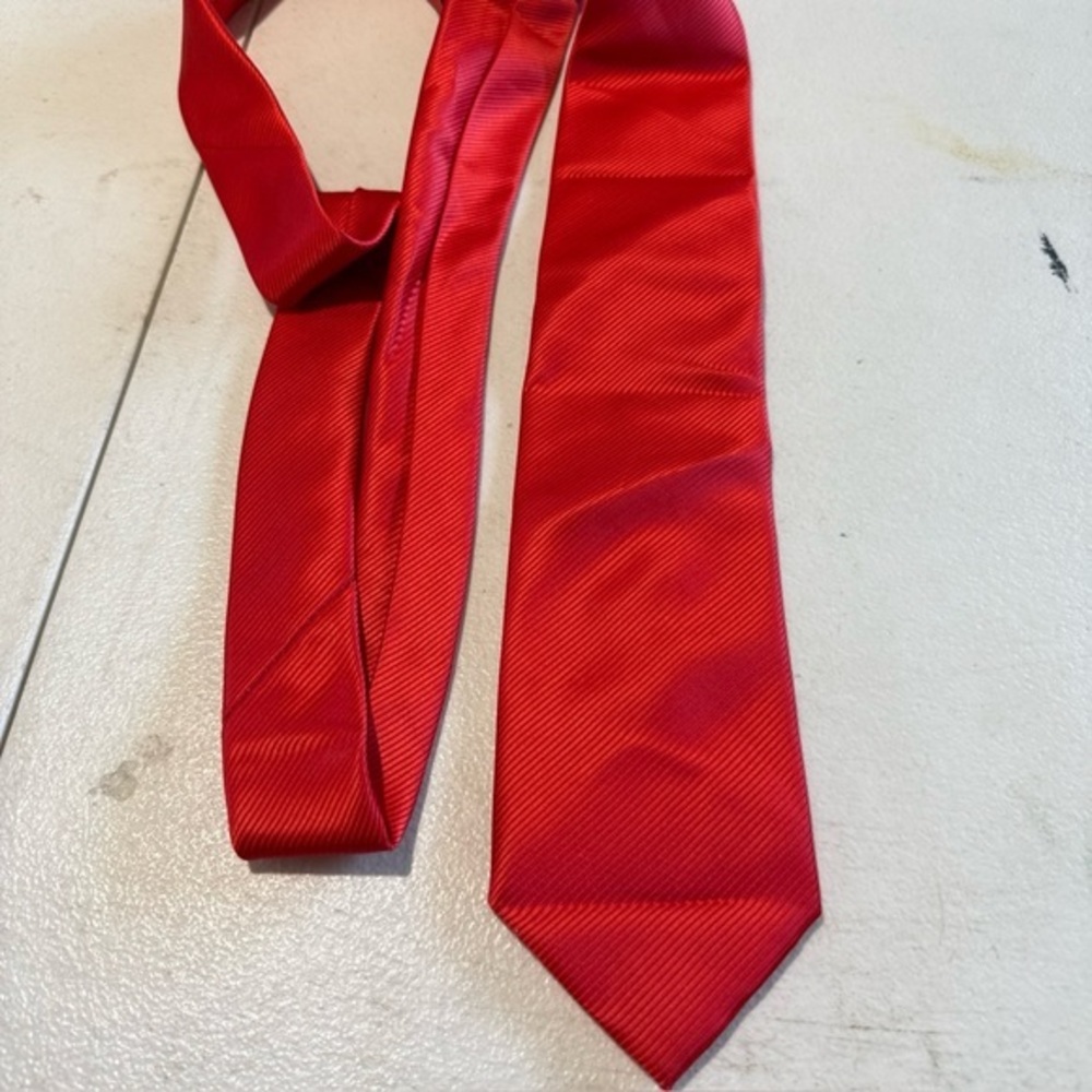 Firenze red men's silk neck tie made in Italy 100% silk